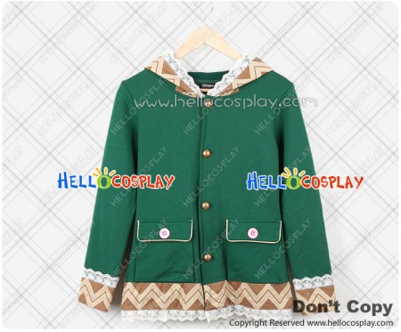 Date A Live Cosplay Yoshino Green Rabbit Jacket Coat Costume