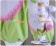 Vocaloid Cosplay Rin Kagamine Costume Uniform Green Pink