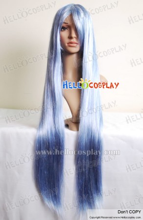Light Blue White Mixed Cosplay Long Wig