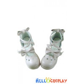 Pink Derma Heart Shaped Ruffle Chunky Princess Lolita Shoes