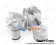 White Bows Heart Shaped Buckle Chunky Princess Lolita Shoes