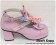 Pink Three Bows Ruffle Chunky Princess Lolita Shoes