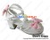 White Pink Bows Instep Straps Chunky Princess Lolita Shoes