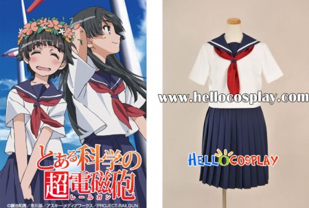 A Certain Scientific Railgun Cosplay School Girl Uniform