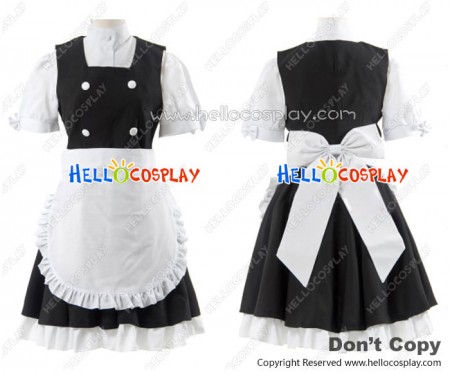 Touhou Project Cosplay Marisa Kirisame Costume Black White Dress