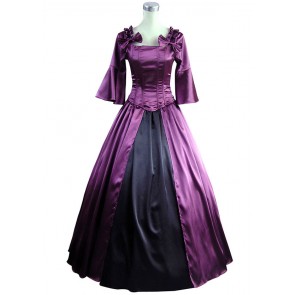 Colonial Lolita Ball Gown Prom Purple Wedding Dress