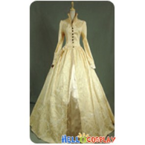 Victorian Lolita Queen Elizabeth Tudor Historical Gothic Lolita Dress Golden Floral