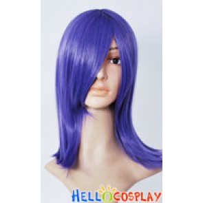 Purple Blue 45cm Cosplay Straight Wig
