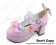 Cute Pink PU Leather Bow Lace Chunky Heel Lolita Shoes