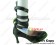 Black Green Crisscross Ankle Strap Princess Lolita Heels Shoes