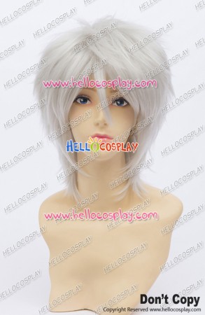 Gin Tama Gintoki Sakata Cosplay Wig 30CM Silvery White Hunter x Hunter Killua Universal Layered Short