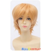 Byakuya Togami Tatara Totsuka Cosplay Wig 30CM Golden Yellow Ordinary Universal Short Layered