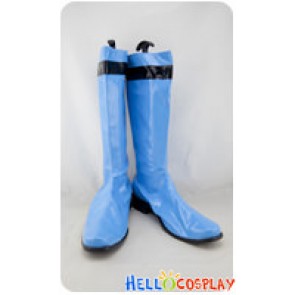 Tokusou Sentai Dekaranger Cosplay Blue Pleather Boots