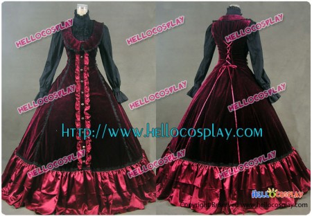Victorian Gothic Punk Lolita Ball Gown Prom Steampunk Dress