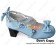 Princess Lolita Shoes Blue Matte Mermaid Pearls String Chunky Straps