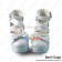 Princess Lolita Shoes Light Blue Lace Ruffle Ankle Crossing Straps Bow