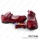 Princess Lolita Shoes Mirror Wine Red Crossing Straps Chunky Heel