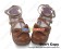 Light Brown Bow Many Straps Chunky Princess Lolita Shoes