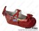 Red Round Toe Wedge Heel PU Lolita Shoes