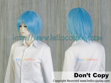 Deep Sky Blue Short Cosplay Wig