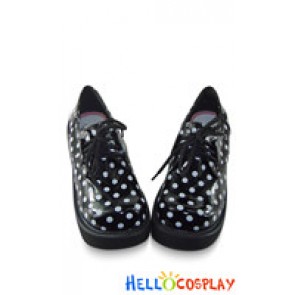 Black White Little Platform Punk Lolita Shoes