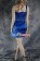 Party Cosplay Blue Princess Ball Gown Formal Shoulder Dress Costume