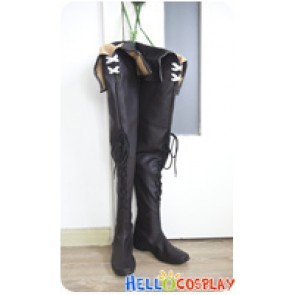 Final Fantasy XIV FF 14 Cosplay Shoes Brown Long Boots