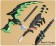 Black Rock Shooter Cosplay Green Black Rock Staff Stick Wand