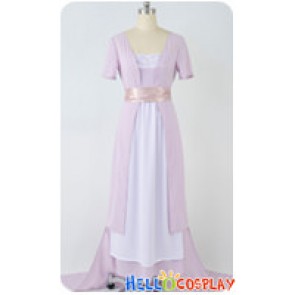 Titanic Cosplay Rose Purple Swim Gown Dress Costume