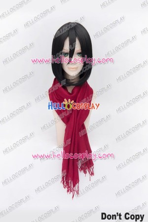 Attack On Titan Shingeki No Kyojin Mikasa Ackerman Cosplay Wig