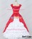 Renaissance Gothic Reenactment Red Ball Gown Ribbon Lolita Dress