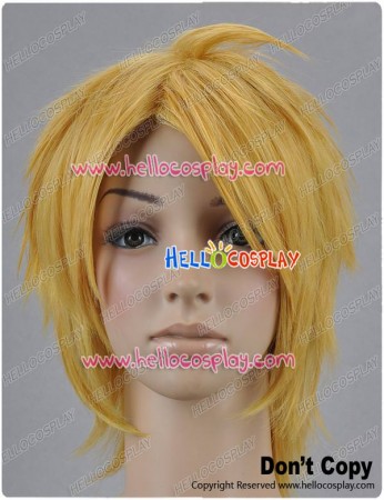 Orange Golden Short Wig Layered Cosplay Wig