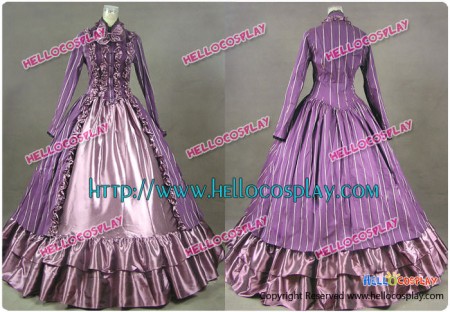 Renaissance Gothic Lolita Purple Dress Ball Gown Prom