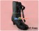 Matte Black Satin Lace Ruffle Chunky Princess Lolita Boots