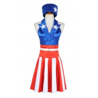 The Avengers Captain America Female Dress Cosplay Costume