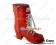Matt Red White Shoelace Chunky Punk Lolita Boots