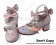Pink Crossing Straps Pearl Chain Scalloped Lolita Shoes