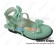 Mint Green Ankle Strap Crossing Straps Flat Sweet Lolita Shoes