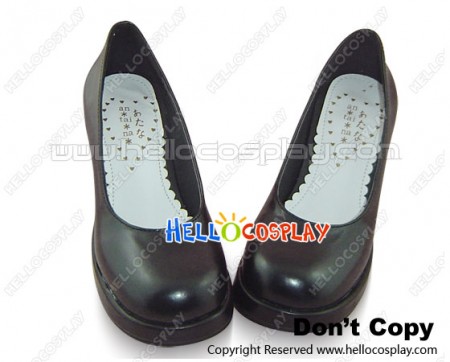 Black Ordinary Chunky Sweet Lolita Shoes