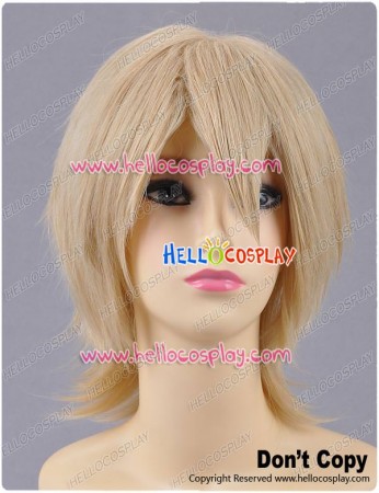 Blonde Gold Short Wig Layered Cosplay Wig