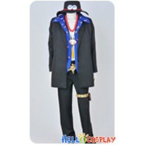 One Piece Cosplay Portgas D Ace Blue Shirt Ver Costume