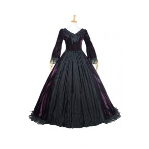 Lolita Dress Victorian Lolita Reenactment Period Velvet Lace Cosplay Costume