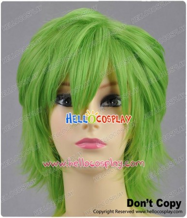 Green Short Cosplay Layered Wig