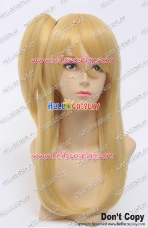 Fairy Tail Cosplay Lucy Heartfilia Wig Oblique Ponytail Golden Yellow