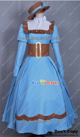 Black Butler Kuroshitsuji Elizabeth Midford Cosplay Blue Dress