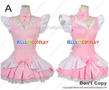 Lovely Angel Cute Bow Knot Lace Cosplay Maid Dress Costume