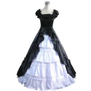 Renaissance Gothic Reenactment Dress Ball Gown Black Dress