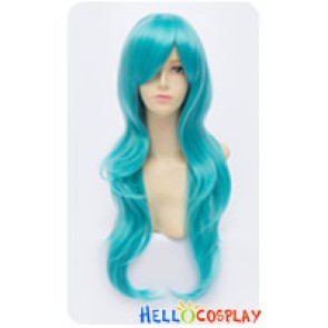 Sailor Moon Cosplay Michiru Kaioh Wig Sailor Neptune Curly Long Blue Green