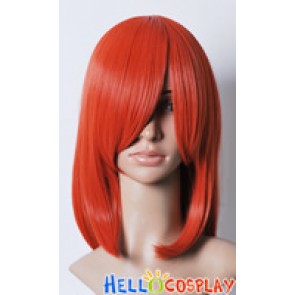 Orange Red 45cm Cosplay Straight Wig