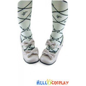 Pink Corium Charlotte Double Bows Chunky Sweet Lolita Shoes